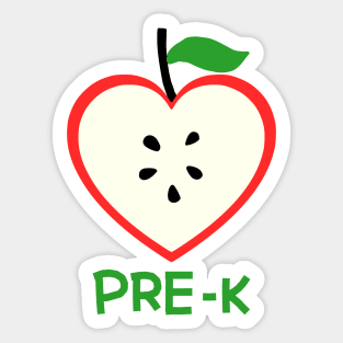 Pre-k teacher heart - cute pre school teacher gift Sticker